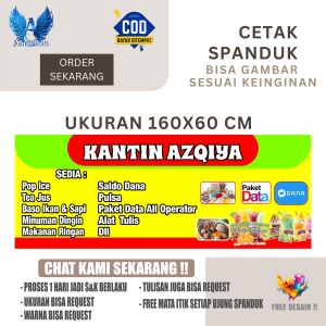 Cetak Spanduk Banner KANTIN AZKIYA Costom Desain
