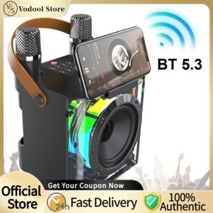 【24Hours Shipped】 Karaoke BT Speaker Rechargeable High Power Karaoke Machine for Outdoor Picnic