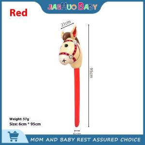 JiaShuo Baby Toy 1Pcs Inflatable Horse Head Balloon Blow Up Pony Stick Toy Halloween Party Supplies Inflatable Stick Childrens Toys