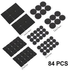84 Pcs Non Slip Furniture Pads Furnigear Premium Furniture Grippers Chair Leg Pads Self Adhesive Rubber Chair Feet- Anti Scratches Furniture Pads For Hardwood Floors