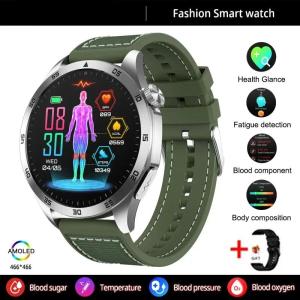 Mens smartwatch sports smartwatch with heart rate control Bluetooth calling ECG+PPG blood sugar and uric acid new products for 2024