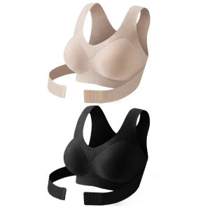 FallSweet 1/2PCS Womens Posture Correction Bras Seamless Wireless Push Up Bralette with Cross Back Support Female Lingerie