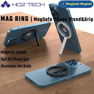 INOVAGEN MAG RING Magnetic Phone Grip StandAdjustable Foldable Alloy Phone Holder/Magnetic Phone Stand&Grip with Free Metal Ring StickerSuit For All Smart Phone Portable Invisible Phone Stand