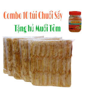(TẶNG MUỐI TÔM) COMBO 5KG ( 10 TÚI) CHUỐI SẤY NGUYÊN CHẤT KHÔNG ĐƯỜNG BẾN TRE