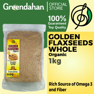 Greendahan Golden Flaxseeds Whole 1kg - Keto Friendly