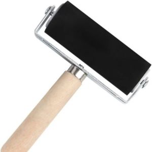 ลูกกลิ้งหมึกพิมพ์ พร้อมด้ามจับ 10cm ลูกกลิ้งยาง เครื่องมือศิลปะ ลูกกลิ้งปั๊ม เครื่องมือวาดภาพด้วยหมึกศิลปะ