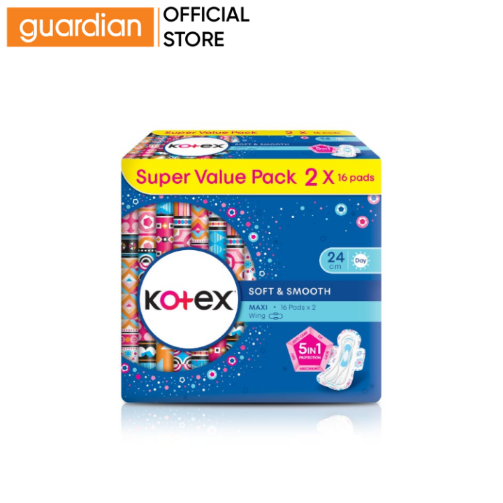 Kotex Maxi Wing 24cm 16's (Pack Of 2)