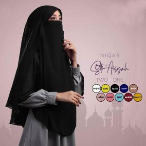 HIJAB NIQAB CANTIK SITI AISYAH VARIAN HITMA / NIQAB SIMPLE PET / NIQAB MALAYSIA / KERUDUNG KHIMAR / DAILY JILBAB