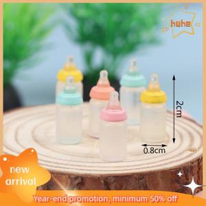 huhe 6pcs 1:12 dollhouse miniatures ขวดนมเด็กรุ่น Doll House Decor