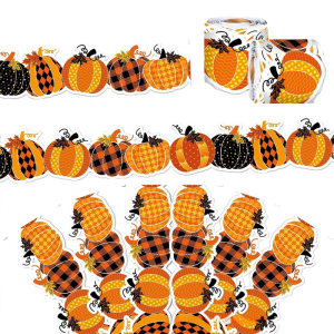 10m Autumn Bulletin Border Trim Pumpkin Bulletin Board Borders Thanksgiving Decorative Sticker for Classroom Decorations