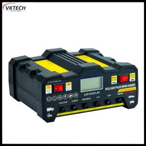 【Vktech】12V/24V Automotive Battery Trickle Maintainer with LCD Display Automatic Smart Car Battery Charger for Wet Dry Lead Acid【1-3 days Delivery】