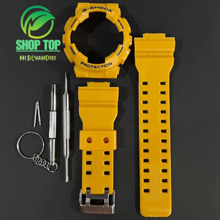 Replacement Band Casio Ga100 Strap Black Metal Steel Replacement