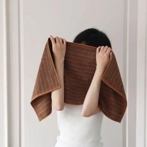 Retro Striped Pure Cotton Towels Soft Combed Cotton Color Blocked Wash Towel Absorbent Bath Towel Beach Towel Hotel Towels2026
