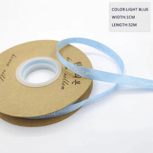 1cm (32 Yards/Roll) Just For You Gift Ribbon DIY Tie High End Gift Decoration Bouquet Satin Ribbon