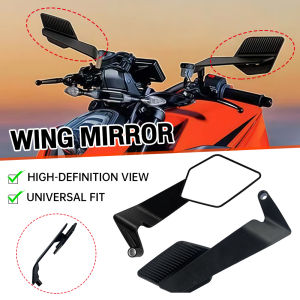 Universal V5 Wind Wing Rotating Motorcycle Side Mirror 14*8Cm Alloy Stem Wide View Stealth Mirror