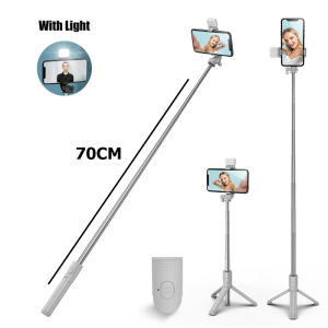 【SG】Bluetooth Portable Selfie Stick Tripod Stand Selfie with Fill Light Phone Holder For All Phones 便携自拍杆