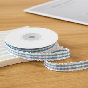 NALANILI 1CM Plaid Ribbon 10 Yard Gift Wrapping Bouquets Korean Ribbons Creative Reusable DIY Decor Flower Bouquet Wrapping