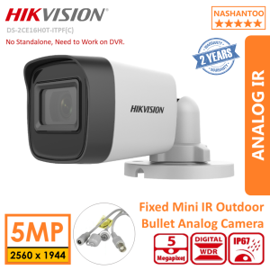 HIKVISION CCTV Security Cameras DS-2CE16H0T-ITPF 5MP 4in1 IR Outdoor Bullet Analog CCTV Camera IP67 Weatherproof IR Night Vision Home Security Camera NASHANTOO