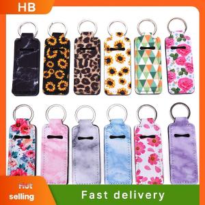 HB 1pcs Creative Keychain Portable Lipstick Cases Cover Balm Holders Keyring Gifts
