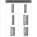 Kệ sách chữ H. Kích thước 150 x 72,4 x 20cm. Gỗ MDF phủ melatium cao cấp. Màu vân gỗ. 