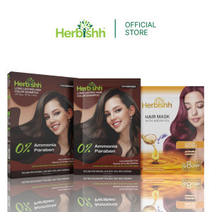 Herbishh Hair Care Permanent Color Dye Shampoo 1 pc - 30ml - Dark Brown