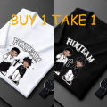 [BUY 1 TAKE1 ] 2PCS  simple cotton Korean version of men and women T-shirt minimalist neutral shirt. 