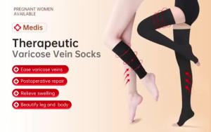 Compression Stockings Progressive Pressure Leg Support for Swelling Tired Legs & Daily Wear