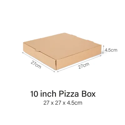 Kraft Corrugated Pizza Box Takeaway Boxes Cardboard Boxes Mailing Boxes Storage Box for Pizza and Food Pastry Carrier