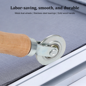 ลูกกลิ้งสลักหน้าจอ VOVA สำหรับเครื่องกลิ้งซ่อมหน้าจอประตูหน้าต่างพร้อมล้อเหล็ก2ล้อ