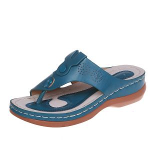 New Summer Style Plus Size WomenS Casual Sandals For Outdoor Wear Wedge Heel Flat Beach Sandals