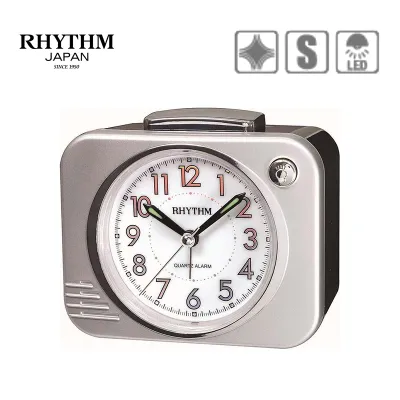 Đồng hồ báo giờ chuông reng Nhật Bản Rhythm CRA827NR66 Kt 10.8 x 9.5 x 6.5cm 250g Vỏ nhựa. Dùng Pin