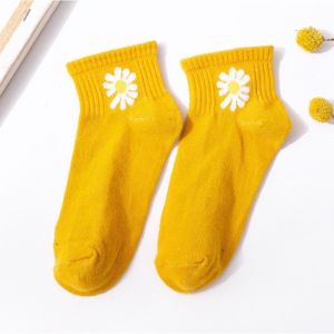 KAOS KAKI WANITA DEWASA KOREA KEKINIAN MOTIF BUNGA WOMEN SOCKS FASHION IMPORT a64