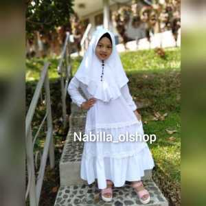 GAMIS ANAK PEREMPUAN SET JILBAB MANASIK HAJI