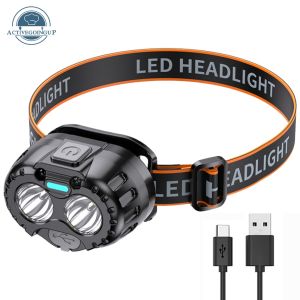 Powerful LED Headlamp with Motion Sensor Waterproof Headlamp for Camping and Fishing Activities
