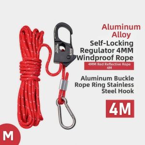 INNEWIN Stainless Steel Tent Rope Tensioner Aluminum Alloy 2-10mm Self Lock Rope Adjuster High Quality Anti-Slip Tarp Tightener Outdoor Tool