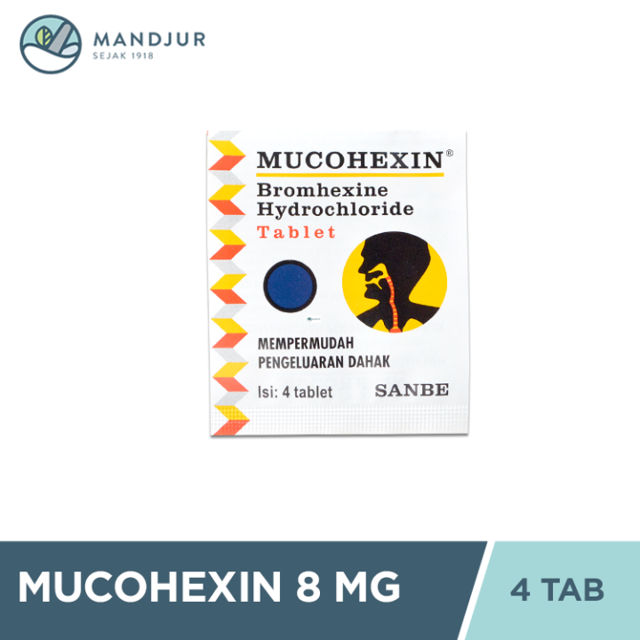 Mucohexin 8 mg 4 Tablet - Obat Pengencer Dahak