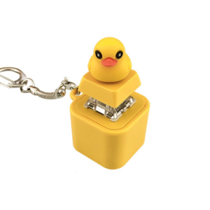 Duckling Quack Fidgety Toy Duck Keypad Keycap Regulator Magnetic Rattle Button Sound Keychain Decorative Ornament