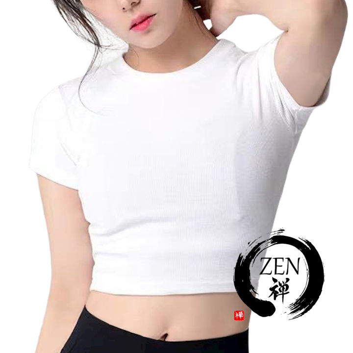 crop top plain white