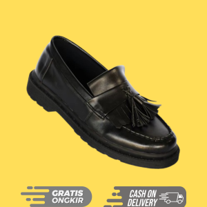 Sepatu Pantofel Docmart Slip On Loafers Pita TERBARU Casual Formal Kerja docmart shoes - Sepatu Dr. Martens Loafers Sepatu Dokmart Pria LOAFER 316 BLACK SERIES