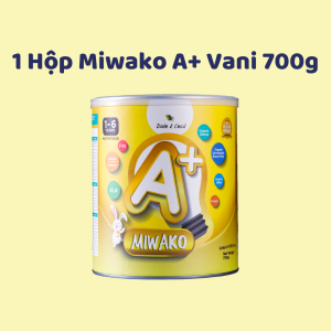 Sữa Miwako A+ Hộp 700g Vị Vani Nhập Khẩu Malaysia Sữa Hạt Cho Bé Dị Ứng Đạm Bò - Hỗ trợ phát triển chiều cao và trí thông minh cho trẻ Miwako Việt Nam