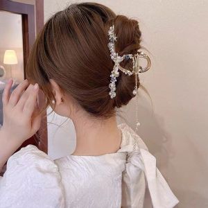 Jepit Rambut Korea Rumbai 11cm Luxury Design Pearl Shell Starfish Tassel Shark Hair Claw HCPT002