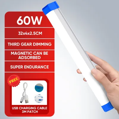 LED Emergency Light USB Rechargeable Lamp Lithium Battery Light Tube Portable Light Bulb for Night Market Outdoors#DG001