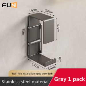 Washbasin Hook Stainless Steel Toilet Shelf Perforation-Free Bathroom Storage Rack Bathtub Hanging Basin Shelf