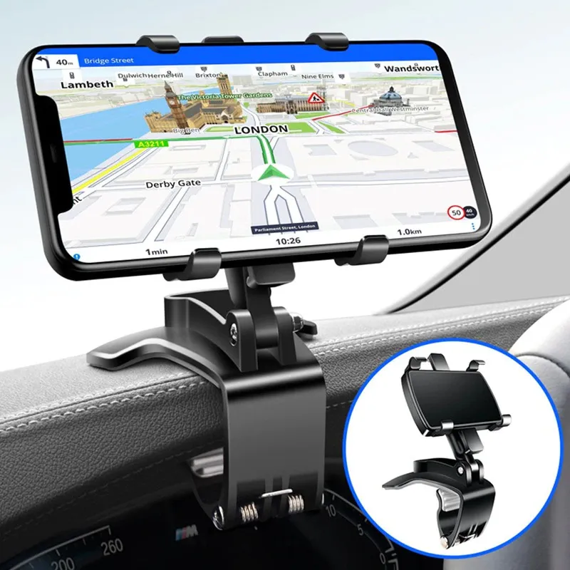 Dudukan HP Car Holder Jepit Smartphone Mobil Dashboard Bracket YB20-3  Black