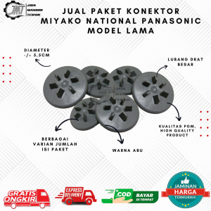JMT - Paket Konektor Gigi Lower Blender Miyako National Panasonic Model Lama Isi 10203050100 pcs
