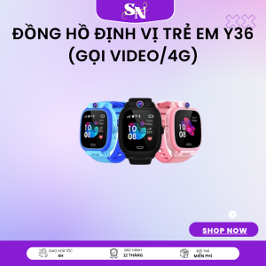 Đồng hồ thông minh trẻ em Y36 nghe gọi được video Đồng hồ định vị trẻ em Y36 (GỌI VIDEO/4G) Đồng Hồ Định vị Trẻ Em Y36 (bản 2024) Nghe Gọi Video 4G Định Vị chống nước IP67 sử dụng Tiếng Việt Chính Hãng Suno Top