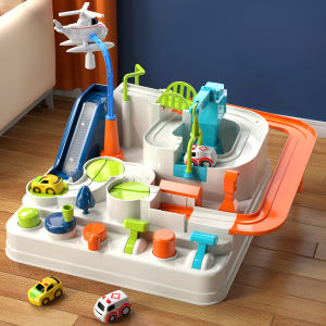 Xe phiêu lưu Bộ đồ chơi theo dõi & xe Bộ đồ chơi trẻ em Đồ chơi giáo dục bãi đậu ô tô trò chơi đường đua Playset cơ khí theo dõi cuộc phiêu lưu đua xe