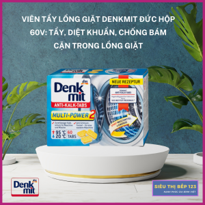 VIÊN VỆ SINH LỒNG MÁY GIẶT DENKMIT HỘP 60 VIÊN