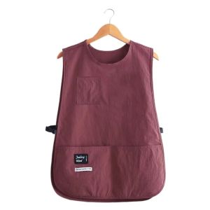 Sacesr Waterproof Stain-Resistant Apron Breathable Anti Dirty Sleeved Apron Clothing Accessories Nylon Vest Style Kitchen Aprons Z4K2H
