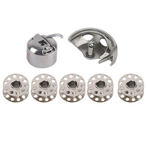 Domestic Sewing Machine Shuttle Hook Bobbin Case+5 Bobbins Sewing Machine Parts